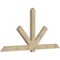 Ekena Millwork Kennewick Rough Sawn Timber Gable Bracket, Douglas Fir, 108"W x 54"H x 4"D x 6"F, 12/12 Pitch GBW108X54X0406KEN00RDF - alternate 4